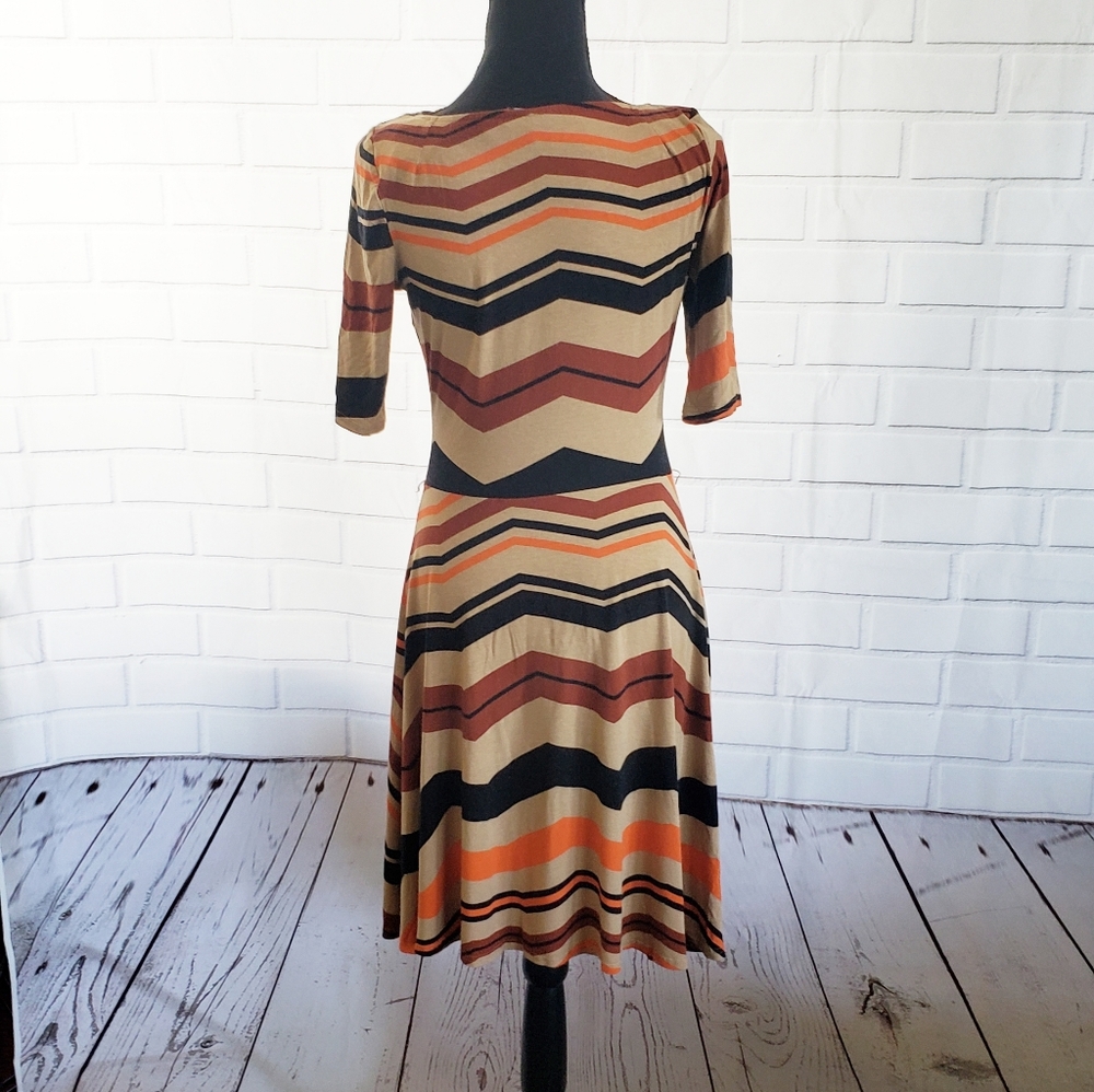 ORSAY A-LINE Chevron multicolored dress medium